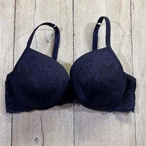Torrid Push Up Plunge Lace Bra Navy Blue Size 42DD